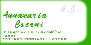 annamaria cserni business card